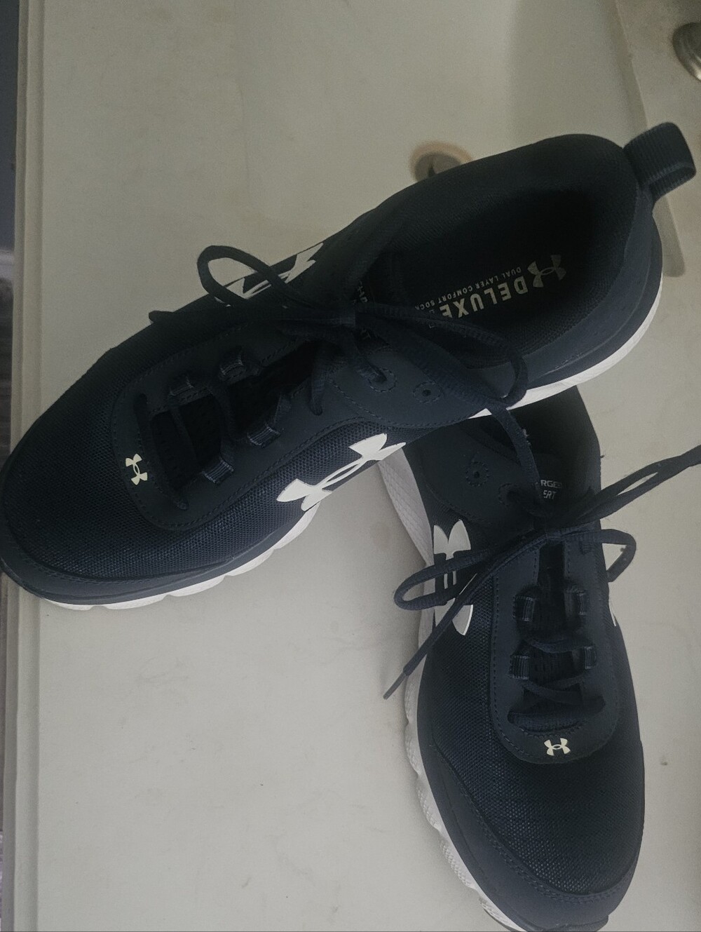 Under Armour Men's Navy Athletic Trainer with White Logo - Picture 6 of 15